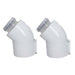 Vaillant Standard Flue Elbow 45° DN 60/100 PP (2 Pieces) 303911 for Efficient Ventilation - Getplumb