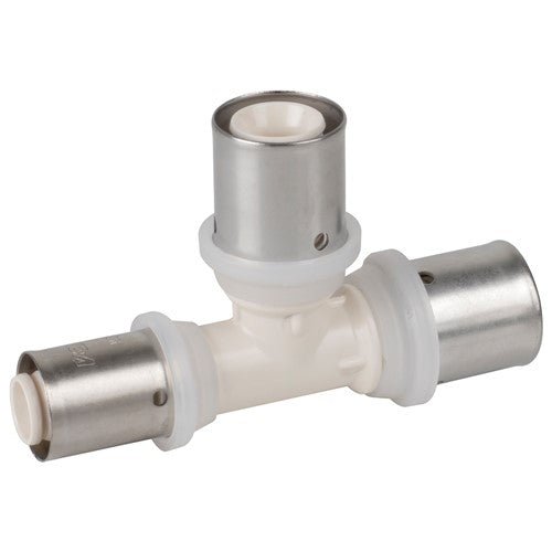 Valsir Bravopress Reducing Tee Fitting – 26 mm to 16 mm | VS0152881 - Getplumb