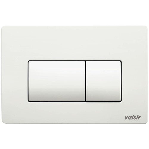 VALSIR Flushing Mechanism (VS0871301) – ABS Rectangular Push Plate, White, D.215x145mm - Getplumb