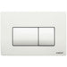 VALSIR Flushing Mechanism (VS0871301) – ABS Rectangular Push Plate, White, D.215x145mm - Getplumb
