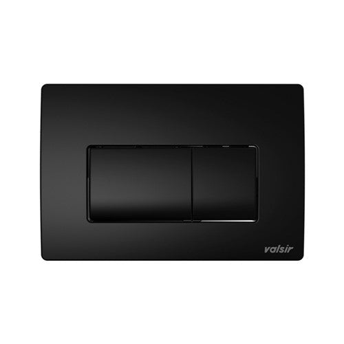 VALSIR Flushing Mechanism (VS0871302) – Push Plate, Rectangular, Polished Black, D.215x145mm - Getplumb