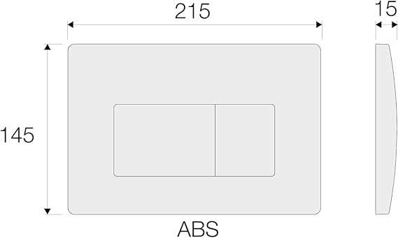 VALSIR Flushing Mechanism (VS0872801) – ABS Round Push Plate, White, D.215x145mm - Getplumb