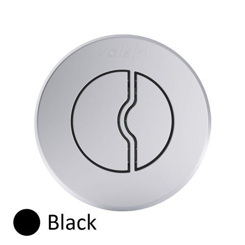 VALSIR Flushing R8 Pneumatic Push Button (VS0875383) – Black, D.96mm - Getplumb