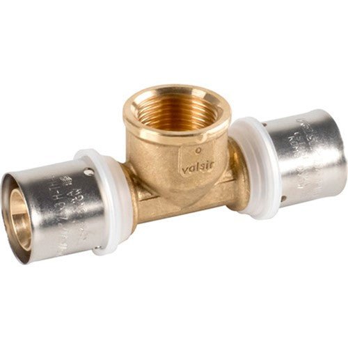 Valsir Pexal Brass Female Threaded Iron Tee – 75x5 mm to 1¼" | VS0131345 - Getplumb
