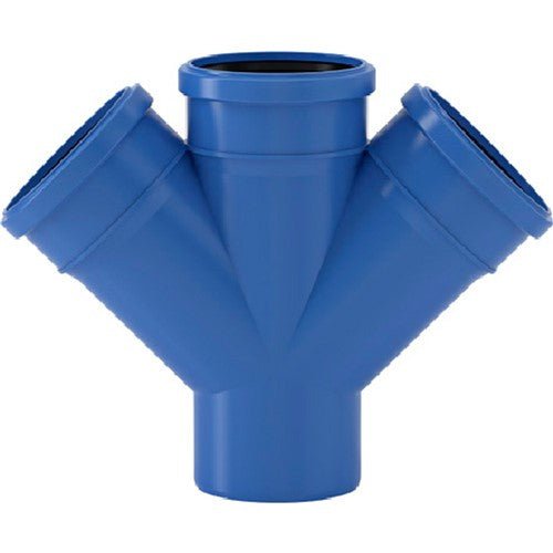 Valsir Triplus 110mm Double Branch 45° Drainage Fitting – VS0650655 - Getplumb