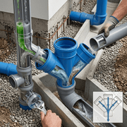 Valsir Triplus 110mm Double Branch 45° Drainage Fitting – VS0650655 - Getplumb