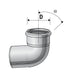 Valsir Triplus Bend - 87.30 Degree, D110 mm - VS0650459 - Getplumb
