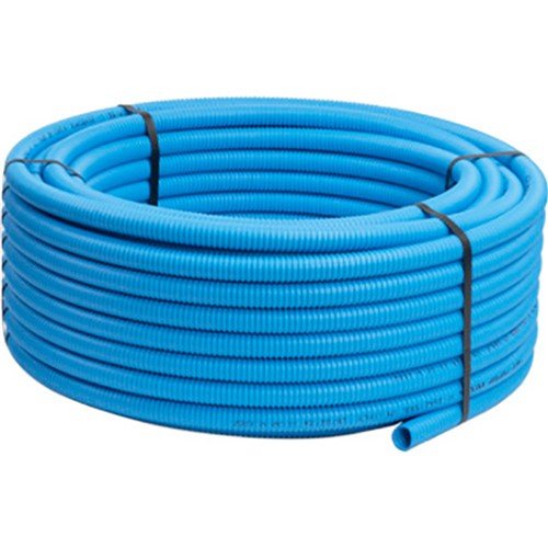 VS0125105 – Valsir Pexal Coil 16x2mm, 50m Length with Corrugated Conduit, Blue - Getplumb