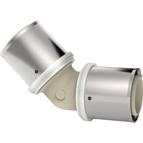 VS0150469 Valsir Pexal Bravopress 45 Deg. Equal Elbow D.50x4 - 50x4mm - Getplumb