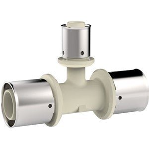 VS0150877 Valsir Pexal Bravopress Reducing Tee D.63x4.5 - 50x4 - 63x4.5mm - Getplumb