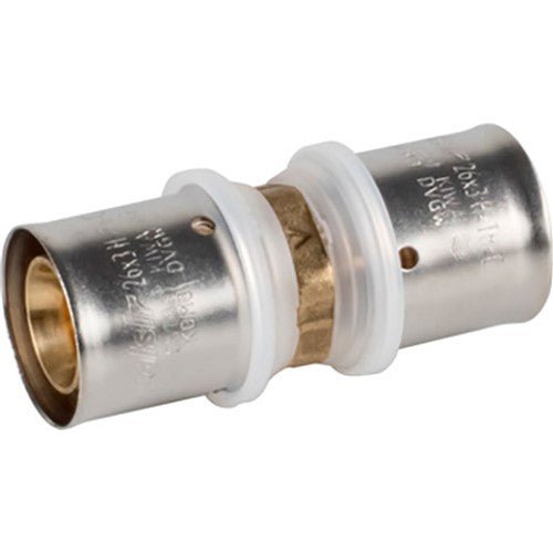 VS0170015 VALSIR PEXAL BRASS STRAIGHT COUPLING D.32X3 - 32X3MM - Getplumb