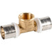 VS0170921 VALSIR PEXAL BRASS FEMALE THREADED TEE D.20X2 - 1/2" - 20X2MM - Getplumb